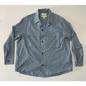 COS Mens‎ Blue Oversized Utility Military Style Shirt Jacket Shacket Size L